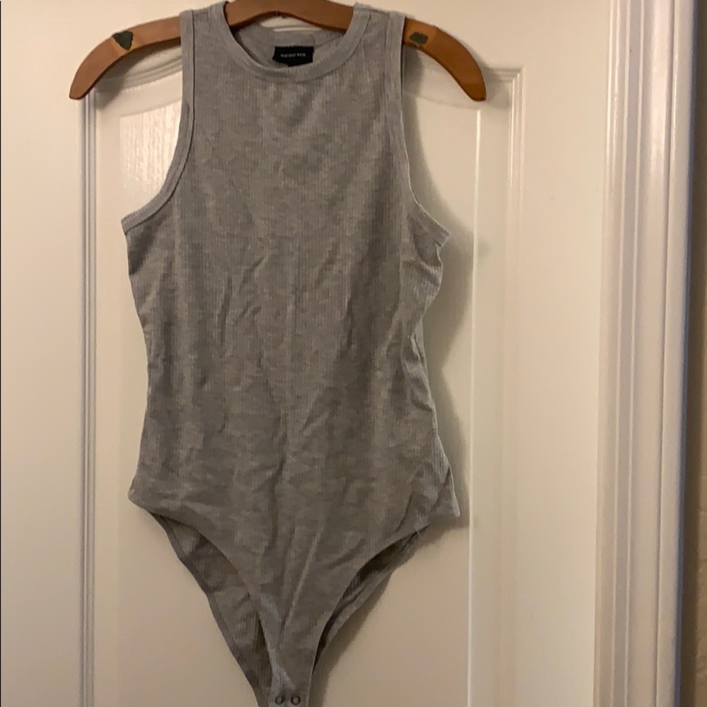 Who What Wear grey tank bodysuit. Size XS